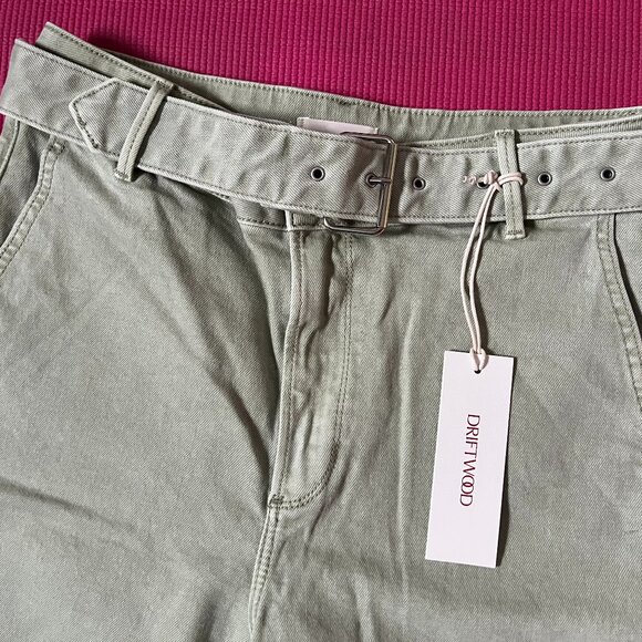 NEW! DRIFTWOOD Spencer Barrel-Leg Pants, Size 28, dusty-green - Picture 8 of 13